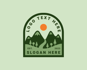 Travel - Mountain Adventure Path logo design