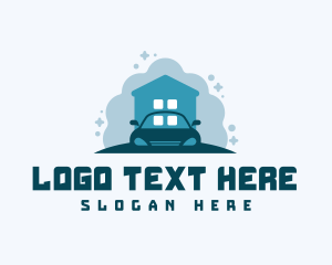 Disinfectant - Bubble Clean House Car logo design