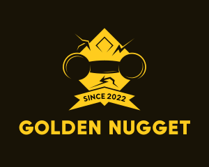 Golden Barbell Fitness Gym  logo design