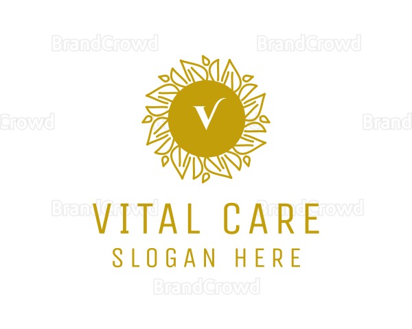 Luxurious Floral Wreath Boutique Logo