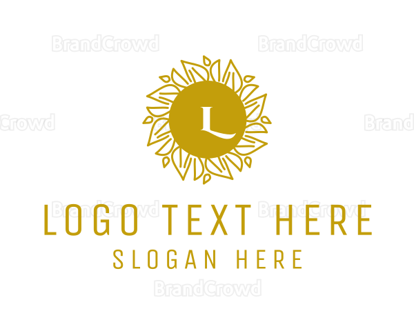 Luxurious Floral Wreath Boutique Logo