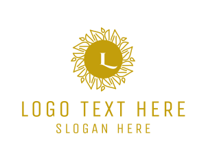 Luxurious Floral Wreath Boutique Logo