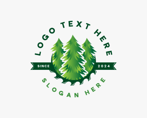 Pine Tree - Forest Tree Lumber logo design