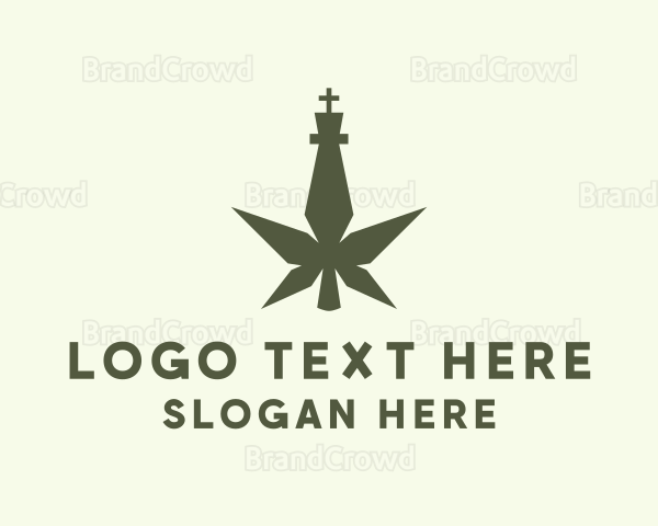 King Marijuana Weed Logo