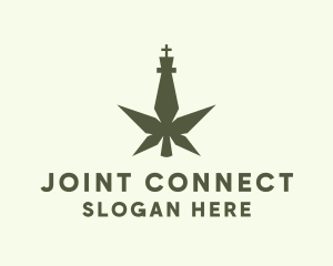 Joint - King Marijuana Weed logo design