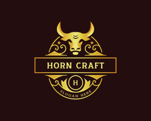 Ranch Bull Horn logo design