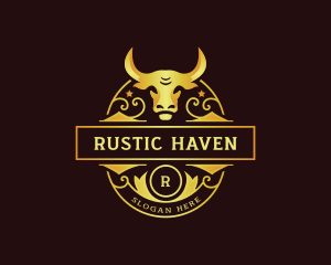 Ranch Bull Horn logo design