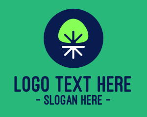 Vegetarian - Minimalist Abstract Tree logo design