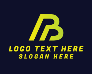 Free Weight - Yellow Green Letter B logo design