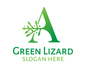 Green A Branch logo design