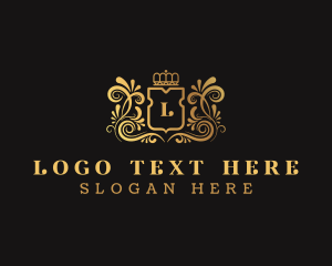 Jewelry Store - Decorative Crown Shield logo design