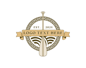 Premium - Beach Wave Paddle logo design