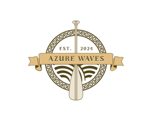 Beach Wave Paddle logo design