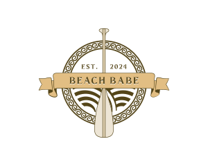 Beach Wave Paddle logo design