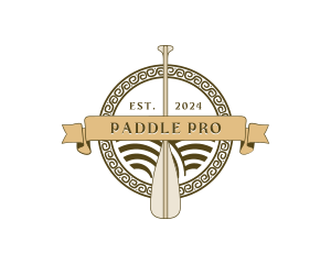 Paddle - Beach Wave Paddle logo design