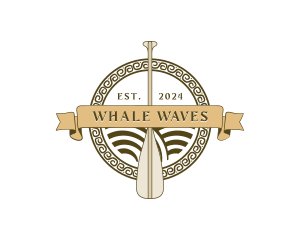 Beach Wave Paddle logo design