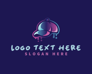 Merchandise - Neon Hat Cap logo design