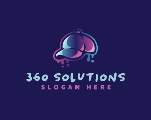 Neon Hat Cap logo design