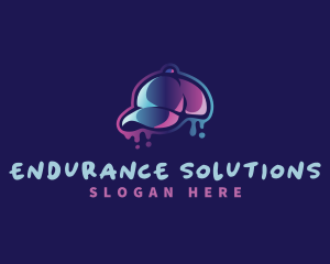 Neon Hat Cap logo design