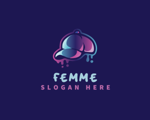 Neon Hat Cap logo design