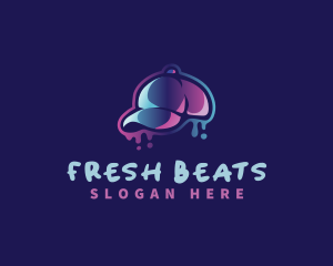 Hiphop - Neon Hat Cap logo design