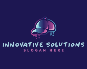 Neon Hat Cap logo design