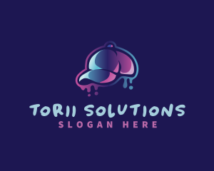 Neon Hat Cap logo design