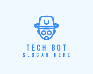 Robot Hat Tech logo design