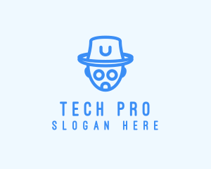 Robot Hat Tech logo design