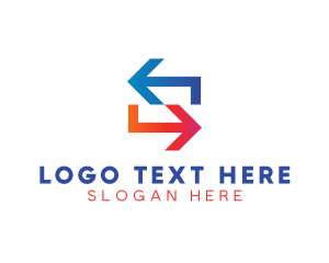 Import - Logistics Arrow Letter S logo design