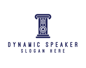 Speaker - Pillar Music Speaker logo design