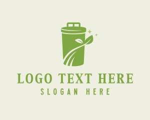 Leaf - Recycling Garbage Bin logo design