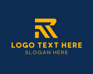 Invest - Modern Industrial Letter R logo design
