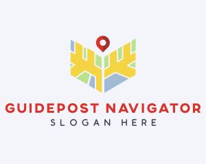 Map Navigation Pin logo design