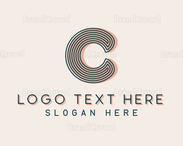 Retro Letter C Brand Logo
