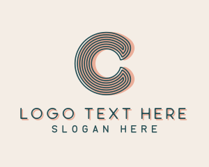 Maze - Retro Letter C Brand logo design