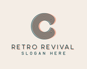 Retro - Retro Letter C Brand logo design