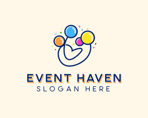 Venue - Balloon Party Event logo design