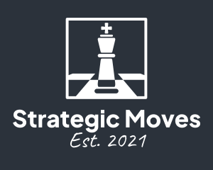 Tactic - King Chess Piece logo design
