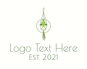 Boho - Hanging Plant Craft logo design
