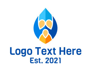 Health Center - Abstract Family Icon logo design