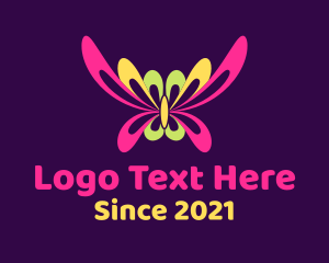 Moth - Colorful Abstract Butterfly logo design