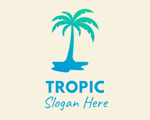 Tropical Palm Tree logo design