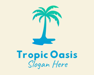 Tropical Palm Tree logo design