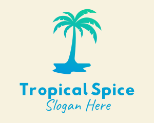 Tropical Palm Tree logo design