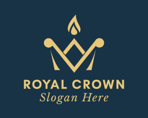 Royal Flame Crown  logo design