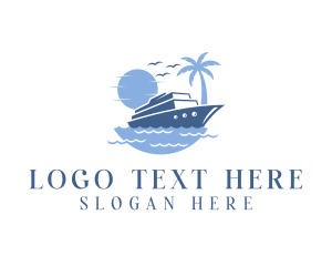 Resort - Ocean Cruise Ship Travel logo design