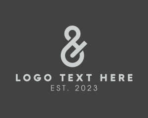And - Modern Ampersand Number 8 logo design