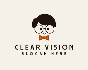 Ophthalmologist - Geek Boy Glasses logo design