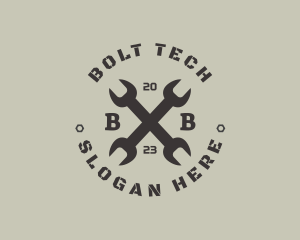 Bolts - Wrench Tool Mechanic Handyman logo design